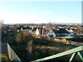 Houses viewed from Spytty Road footbridge, Newport