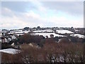 Snow covered fields in the Kenwyn valley