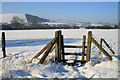 Stile on a path to Grange Fields Farm