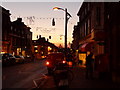 Newport Pagnell: Christmas decorations over the High Street