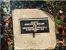 SP2872 : Plaque presented by Kenilworth, Illinois in Abbey Fields by John Brightley