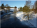 SK2570 : The Derwent at Chatsworth, frozen by Peter Barr