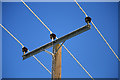 Frost on a power line