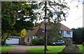 Ornate lamppost, mock Tudor house, The Street, Hartlip