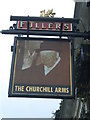 The Churchill Arms pub sign, Kensington Church Street W8