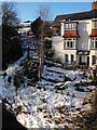 Pont Hafren in the snow