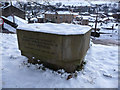 Dedication inscription  - memorial garden below former St John