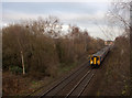 A local train from the bridge at Parkside Liverpool Junction