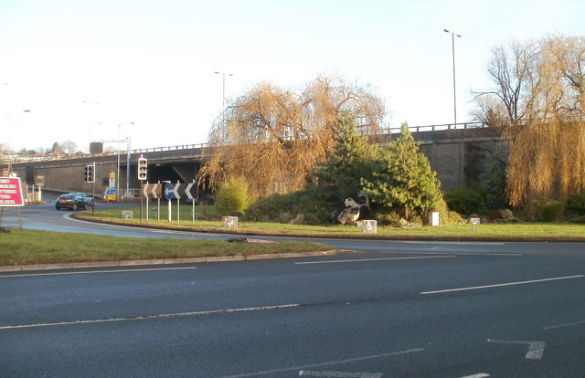 Newport : M4 motorway junction 26 viewed... © Jaggery cc-by-sa/2.0 ...