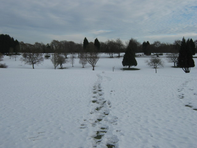 Footpath across Cherry Lodge Golf Course