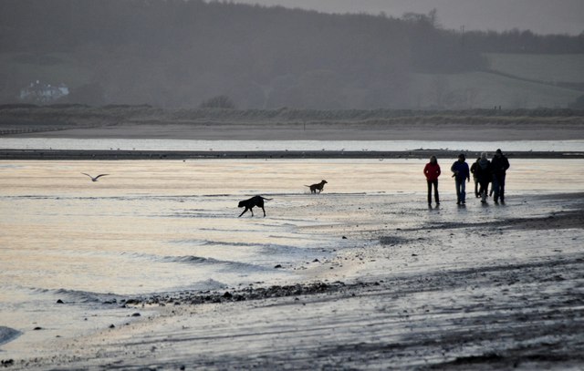 Exmouth : Walking the Dog Along the Beach