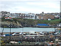 Newquay - view across the harbour to Island Crescent