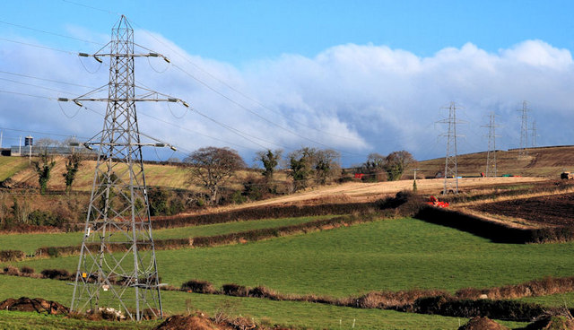 Pylons and power lines near Comber (1) © Albert Bridge cc-by-sa/2.0 ...