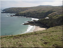 SW4338 : View over Treen Cove by Philip Halling