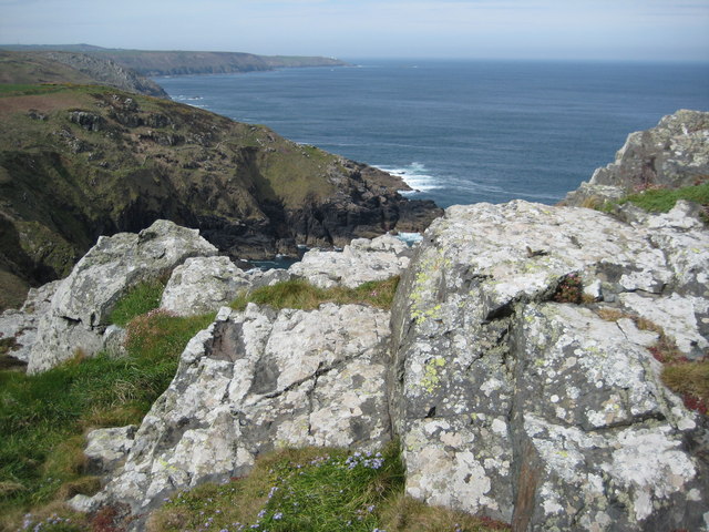 Rocks above the Cornish coast