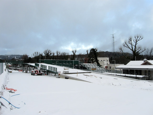 New Footbridge, Falmer Station © Simon Carey :: Geograph Britain and ...