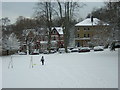 Fox Hill playing field in snow