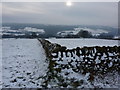 Fields, snow, dry stone walls