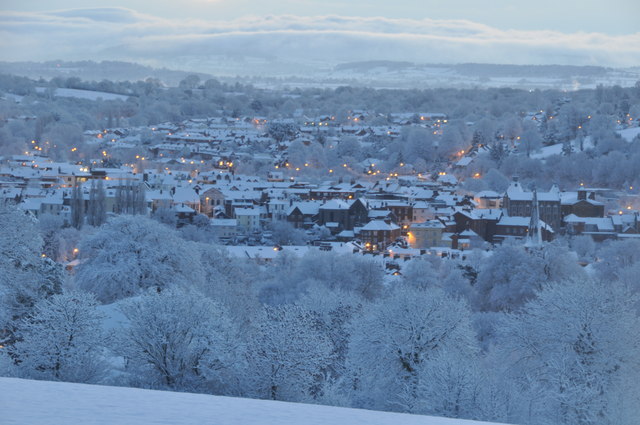 Mid Devon : Snowy Tiverton scene