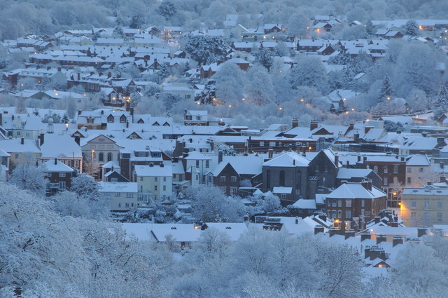 Tiverton : Snowy Town View