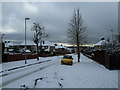 Looking southwards down a snowy Galt Road