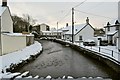 The view of the river Caen downstream from the bridge on Chapel Street