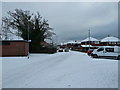 Mid section of a snowy Aldworth Close