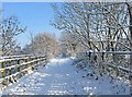 Former railway bridge over Timber Lane in winter