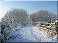 Former railway bridge over Timber Lane in winter