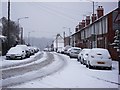 SP2972 : A snow-covered Albion Street, Kenilworth by John Brightley