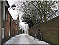 Newnham: Malting Lane in the snow