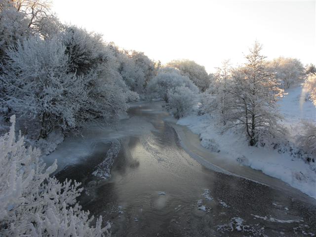 The frozen Camowen, Omagh