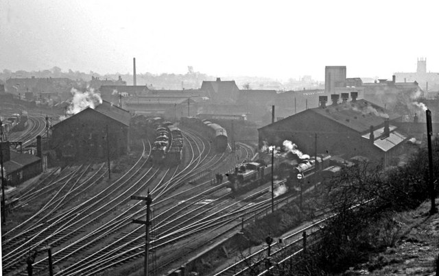 Worcester Locomotive Depot, panorama Â© Ben Brooksbank 