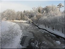 H4772 : The frozen Camowen River by Kenneth  Allen