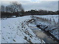 Baydale Beck Darlington with Mowden Bridge in background