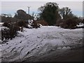 Byway leaves Honey Lane near Blackmoor