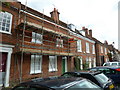 Scaffolding on a house in the High Street