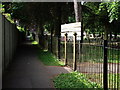 Footpath alongside Kenilworth cemetery