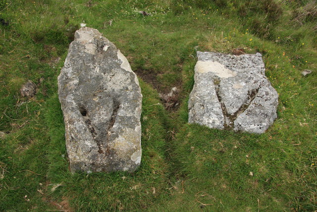 Slotted stones east of Water Hill