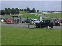 TQ2258 : Epsom Racecourse from Tattenham Corner Road roundabout by David Howard