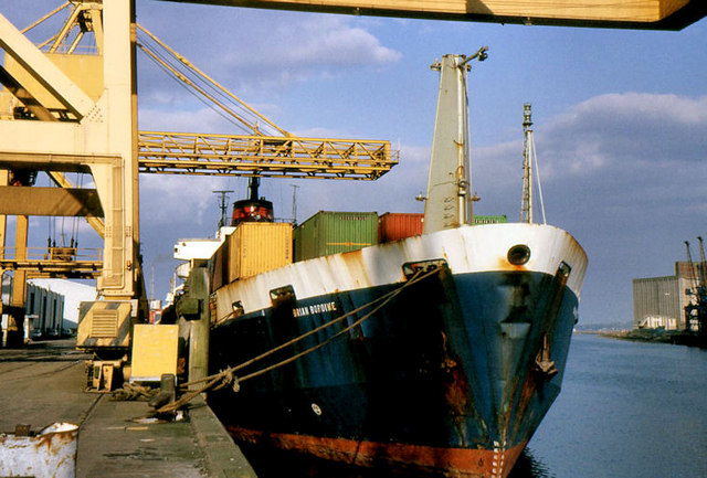 The "Brian Boroime" at Belfast c1989 Ship Photo