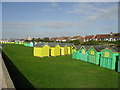 Beach huts on Felpham Greensward