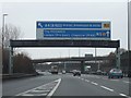 Sign gantry on M5 northbound just after junction 19