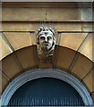 Sculpted head, former Poole Post Office building