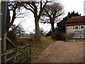 Bridleway by farmhouse