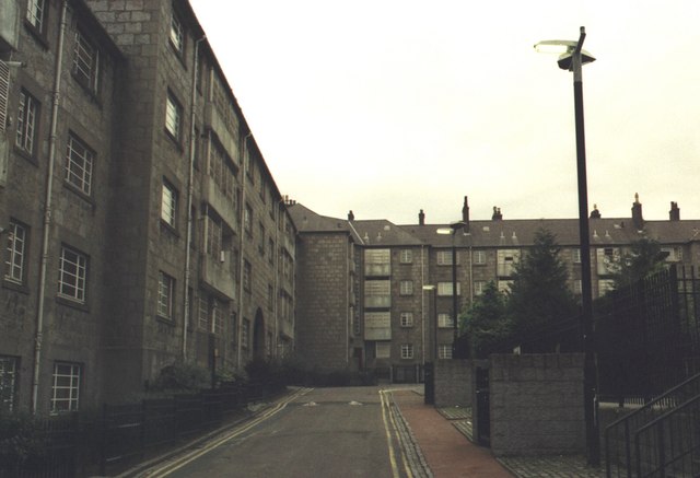 Art Deco Social Housing, courtyard, Rosemount Square, Aberdeen