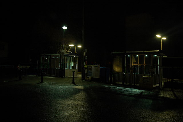 Pershore station at night by Philip Halling