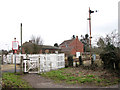 Level crossing at the end of Leys Lane