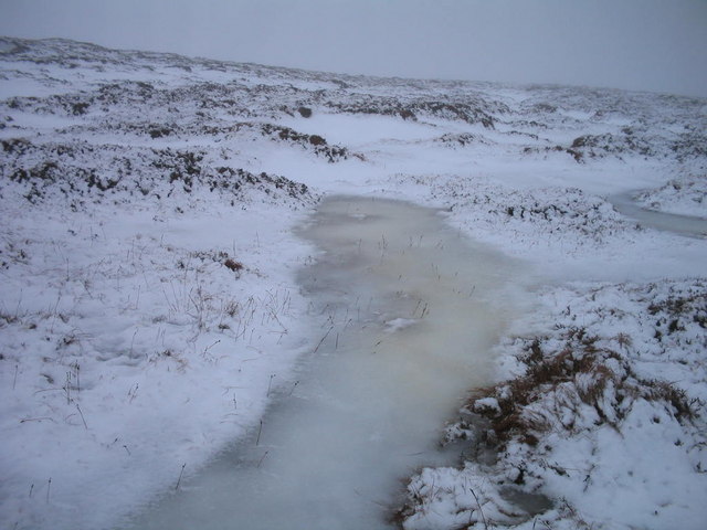 Frozen boggy ground on Creagan Breac