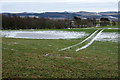 Frozen flood, south of Kinalty, near Westmuir